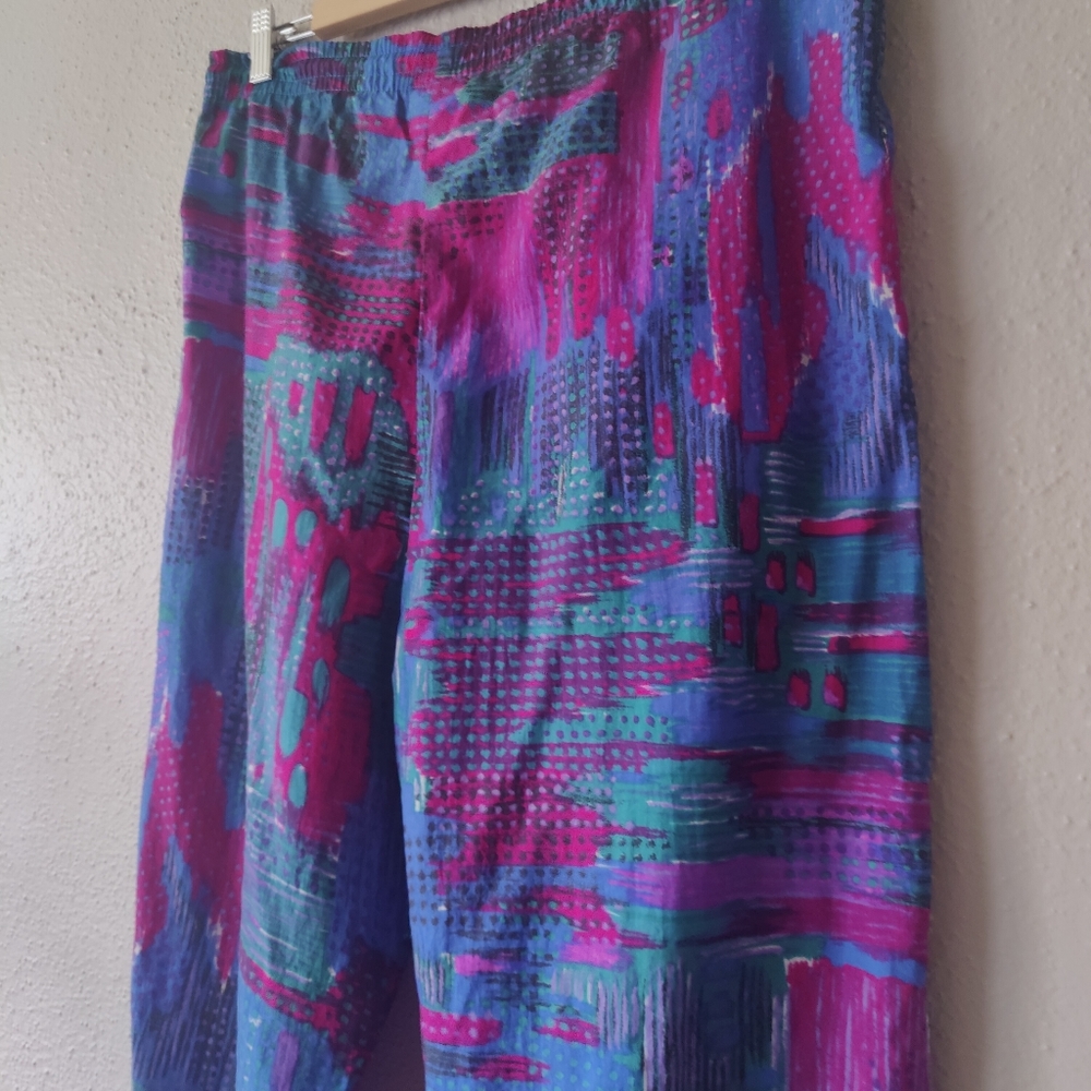 Vintage Reebok Track Pants Nylon w/ Drawstring - Picture 7 of 12